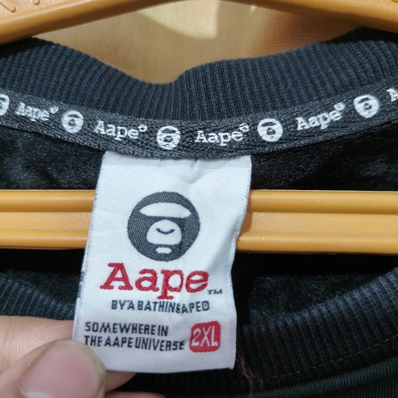 Aape sweatshirt black size 2XL - Picture 4 of 9